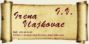 Irena Vlajkovac vizit kartica